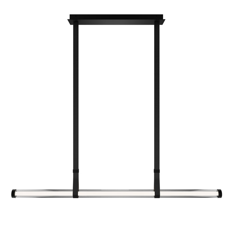 dweLED Balance Beam 1Lt 53" Linear Pendant/3500K, Black/Frost