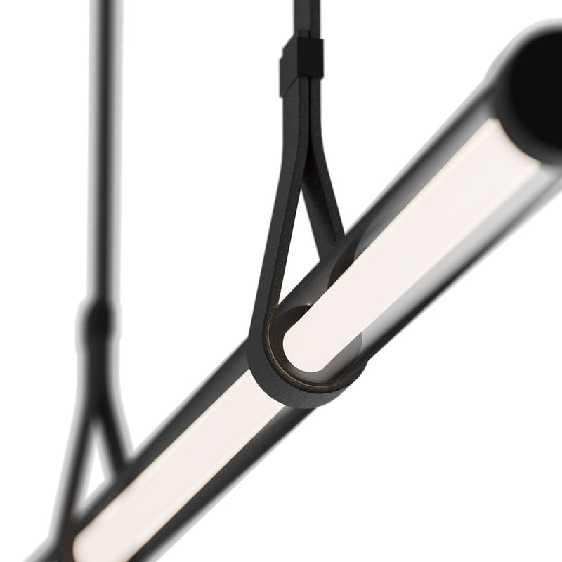 dweLED Balance Beam 1Lt 53" Linear Pendant/3500K, Black/Frost