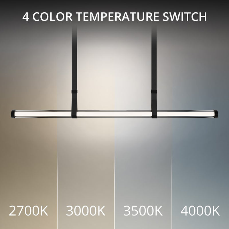 dweLED Balance Beam 1Lt 53" Linear Pendant/3500K, Black/Frost