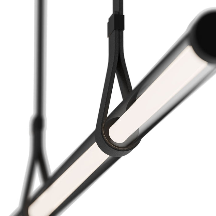 dweLED Balance Beam 1Lt 53" Linear Pendant/4000K, Black/Frost