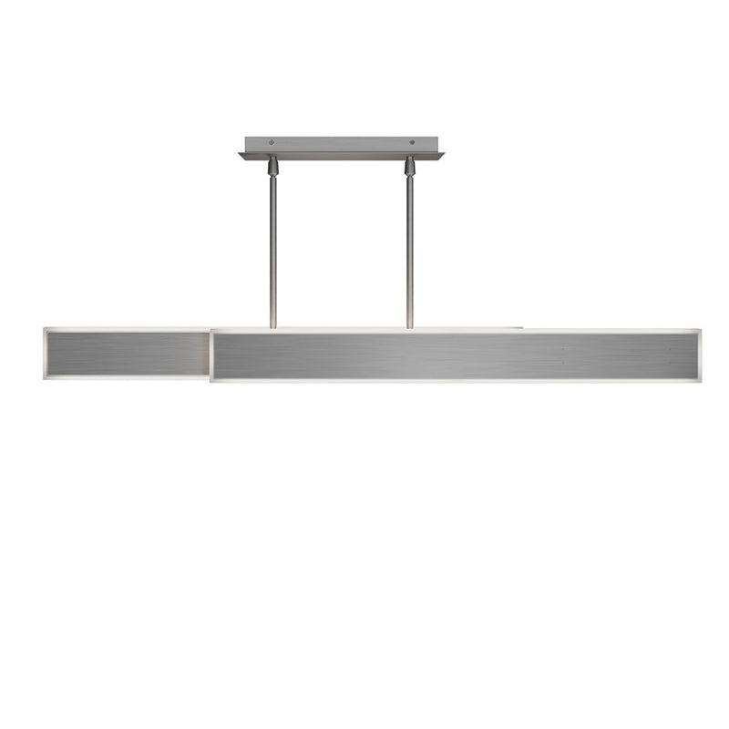 dweLED Bastone 2Lt 50" Linear Pendant/2700K, Nickel/Clear/Etch