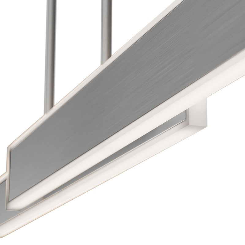 dweLED Bastone 2Lt 50" Linear Pendant/2700K, Nickel/Clear/Etch