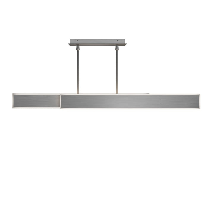 dweLED Bastone 2Lt 50" Linear Pendant/3000K, Nickel/Clear/Etch