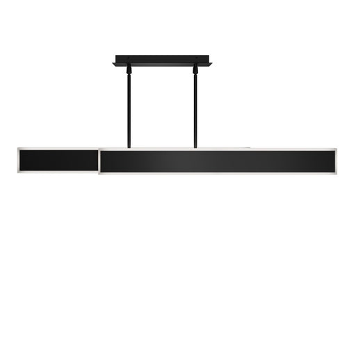 dweLED Bastone 2Lt 50" Linear Pendant/3500K, Black/Clear/Etched