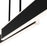 dweLED Bastone 2Lt 50" Linear Pendant/3500K, Black/Clear/Etched