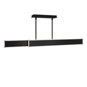 dweLED Bastone 2Lt 50" Linear Pendant/4000K, Black/Clear/Etched - PD-99450-40-BK