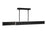 dweLED Bastone 2Lt 50" Linear Pendant/4000K, Black/Clear/Etched - PD-99450-40-BK
