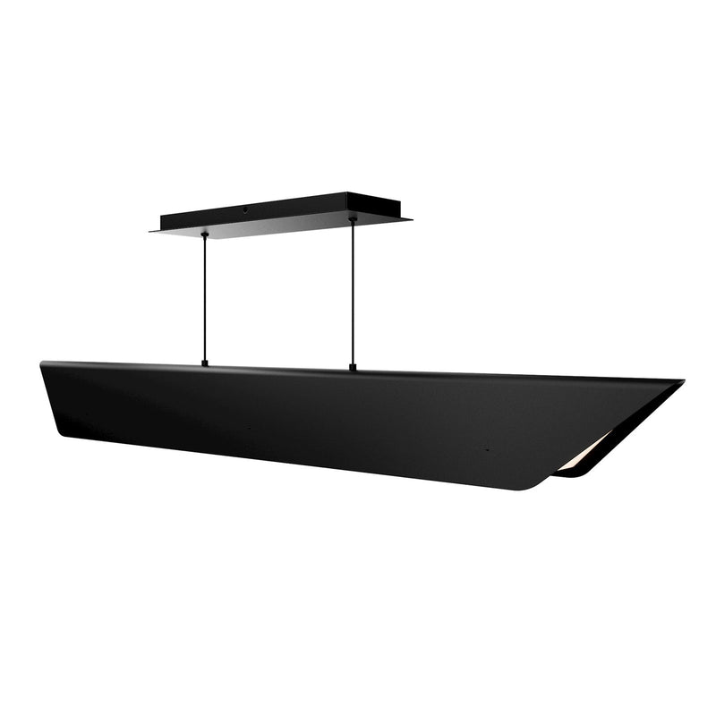 WAC Lighting Shipmate 48in 1-Light Linear Pendant | Contemporary Black Aluminum and Frosted Acrylic | Kitchen Island & Dining Room | Model PD410648-BK