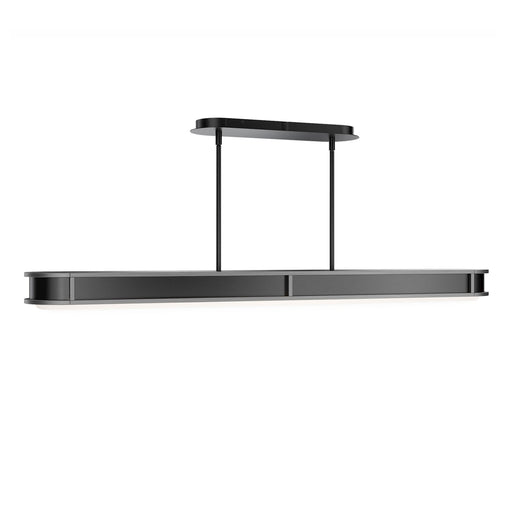 WAC Lighting Longboard 48in 1-Light Linear Pendant | Modern Black Brushed Nickel and Frosted Acrylic | Kitchen Island & Dining | Model PD414648-TWA-BK-BN