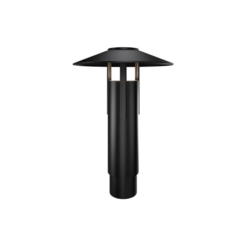 WAC Lighting Ventt 17.38in 1-Light Post Light | Modern Black Aluminum and Frosted Glass | Outdoor Entryway & Pathway | 17.38 x 3.25 in | Model PMW116618-BK
