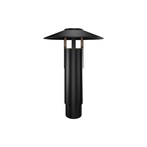WAC Lighting Ventt 17.38in 1-Light Post Light | Modern Black Aluminum and Frosted Glass | Outdoor Entryway & Pathway | 17.38 x 3.25 in | Model PMW116618-BK