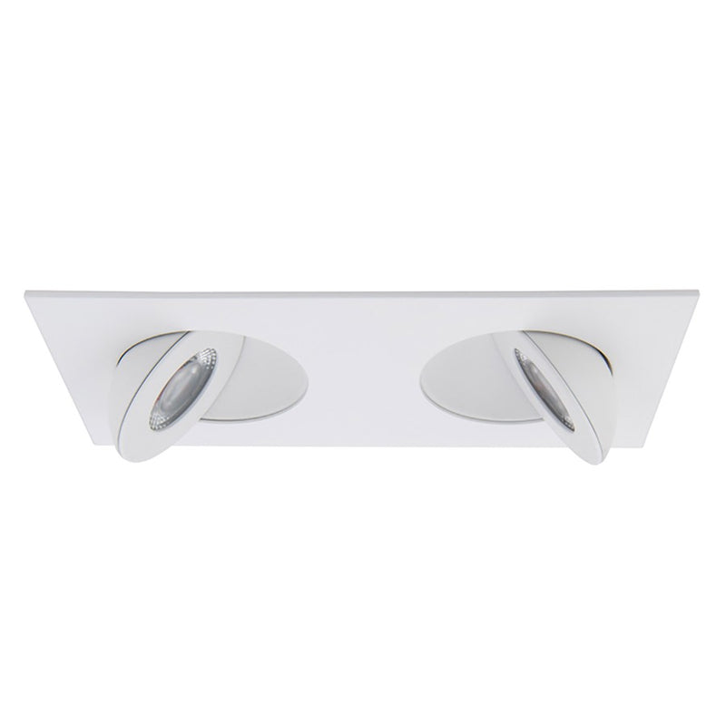 WAC Lotos 2Lt 2" LED Square Recessed Kit, White/Frosted