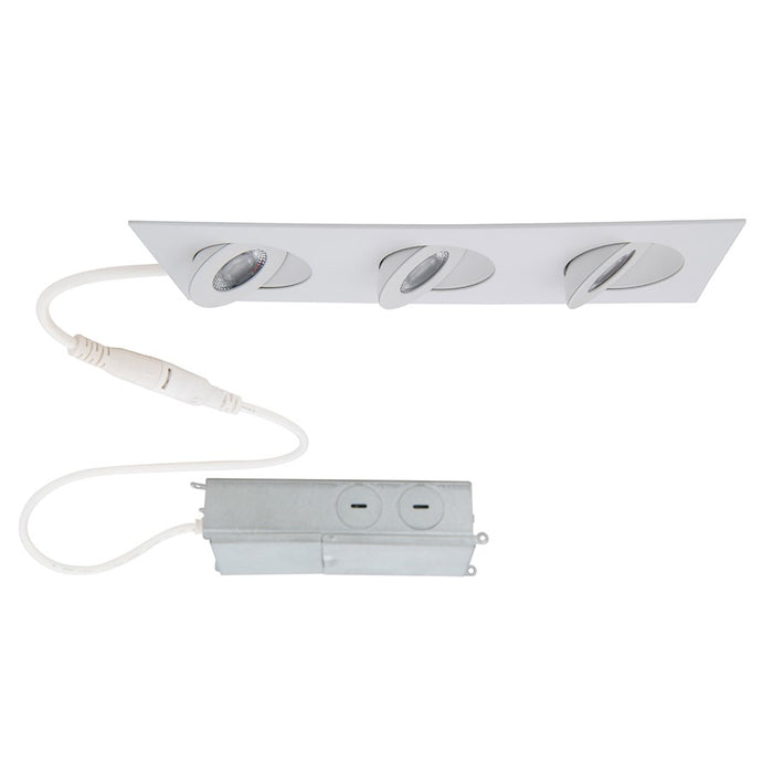 WAC Lotos 3Lt 2" LED Square Recessed Kit, White/Frosted - R2ESAR-3-W930-WT
