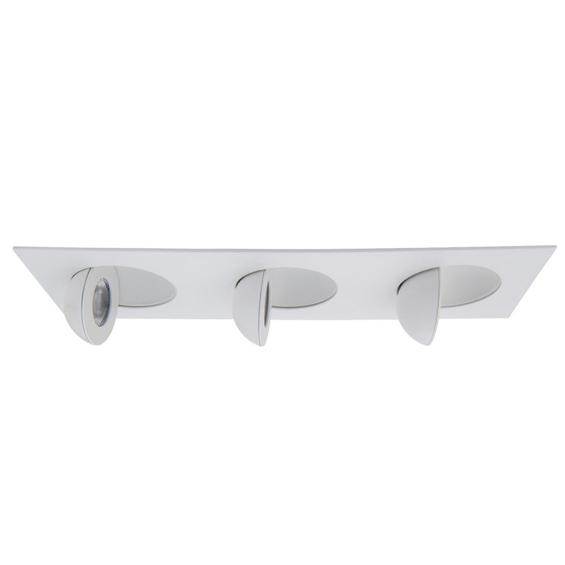 WAC Lotos 3Lt 2" LED Square Recessed Kit, White/Frosted