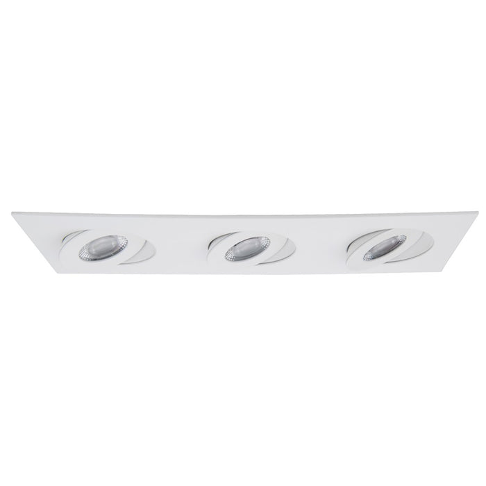 WAC Lotos 3Lt 2" LED Square Recessed Kit, White/Frosted