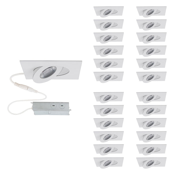 WAC Lotos 1Lt 2" LED Square Recessed Kit, Pack of 24, FWH - R2ESAR-W930-WT-24