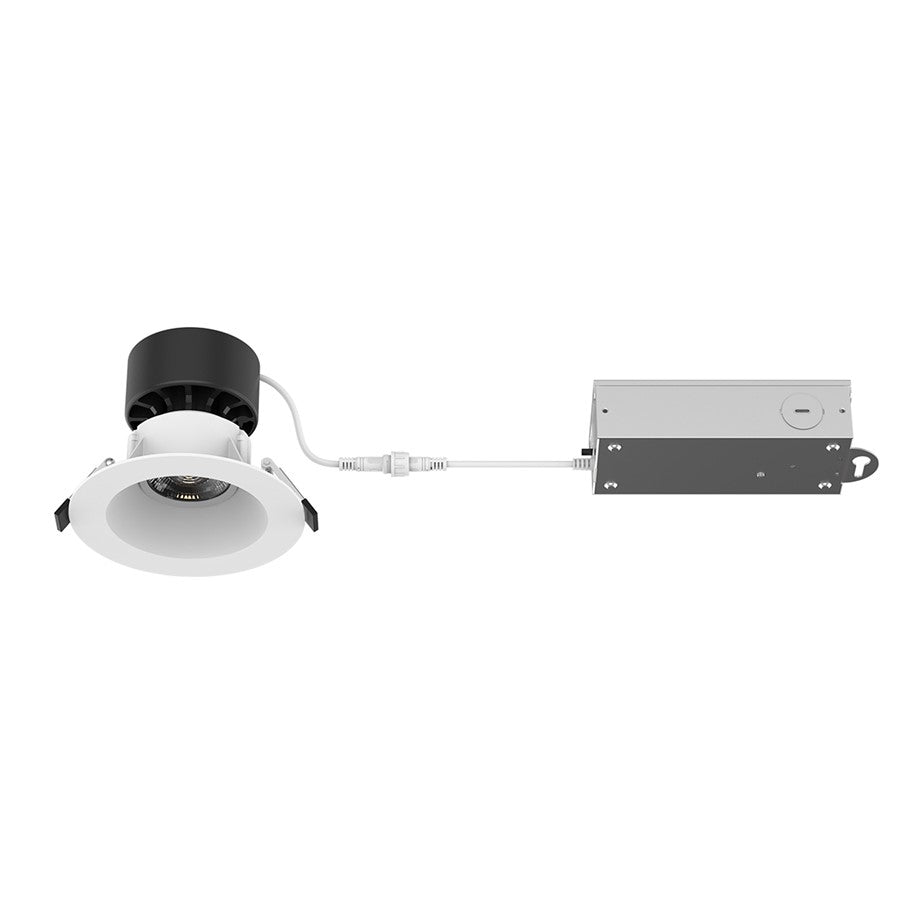 WAC Kenric RAT 1Lt 3.5" Selectable LED Recessed Kit, White/White - R3JRAT-WCS-WT