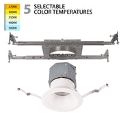 WAC Pop-in 1Lt 4" LED Round Recessed Kit, White/Frosted - R4DRDN-F9CS-WT