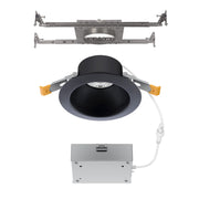 WAC Pop-in 4" Rd LED Recessed Light/Remote Driver/New, Black - R4DRDN2-F9CS-BK