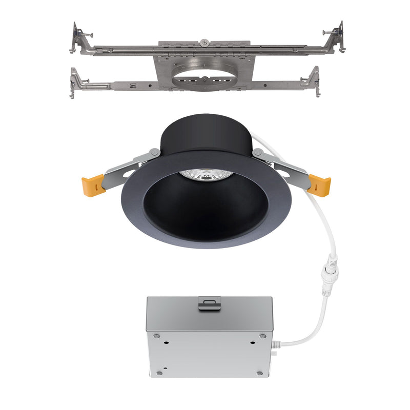 WAC Pop-in 4" Rd LED Recessed Light/Remote Driver/New, Black - R4DRDN2-F9CS-BK