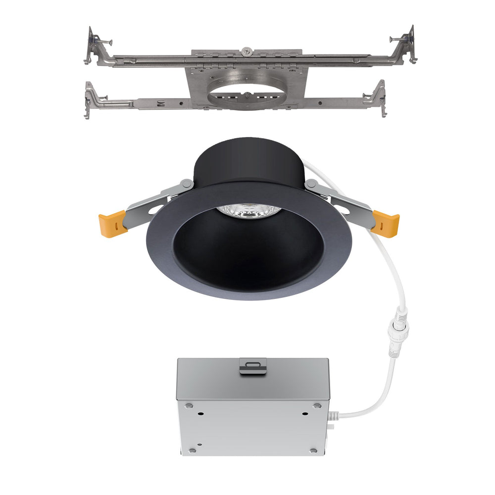 WAC Pop-in 4" Rd LED Recessed Light/Remote Driver/New, Black - R4DRDN2-F9CS-BK