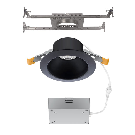 WAC Pop-in 4" Rd LED Recessed Light/Remote Driver/New, Black - R4DRDN2-F9CS-BK