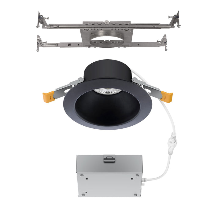 WAC Pop-in 4" Rd LED Recessed Light/Remote Driver/New, Black - R4DRDN2-F9CS-BK