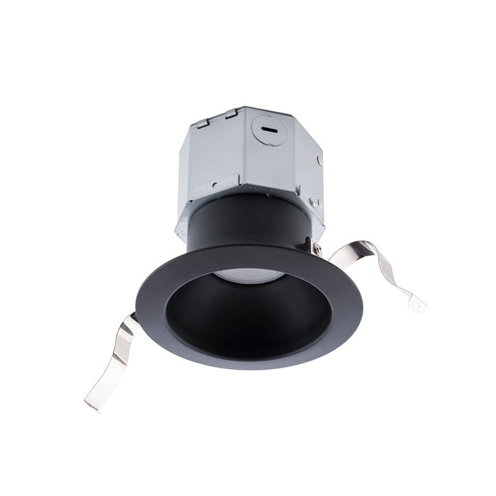 WAC Pop-in 1Lt 4" LED Round Remodel Recessed Kit, Black/Frosted