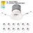 WAC Pop-in 1Lt 4" LED Round Recessed Kit, Pack of 12, FWH - R4DRDR-F9CS-WT-12