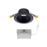 WAC Pop-in 4" Rd LED Recessed Light/Remote Driver/Remodel, Blk - R4DRDR2-F9CS-BK