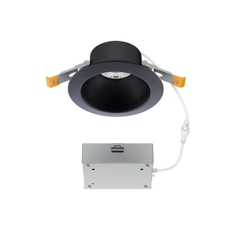 WAC Pop-in 4" Rd LED Recessed Light/Remote Driver/Remodel, Blk - R4DRDR2-F9CS-BK