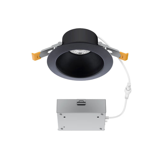 WAC Pop-in 4" Rd LED Recessed Light/Remote Driver/Remodel, Blk - R4DRDR2-F9CS-BK