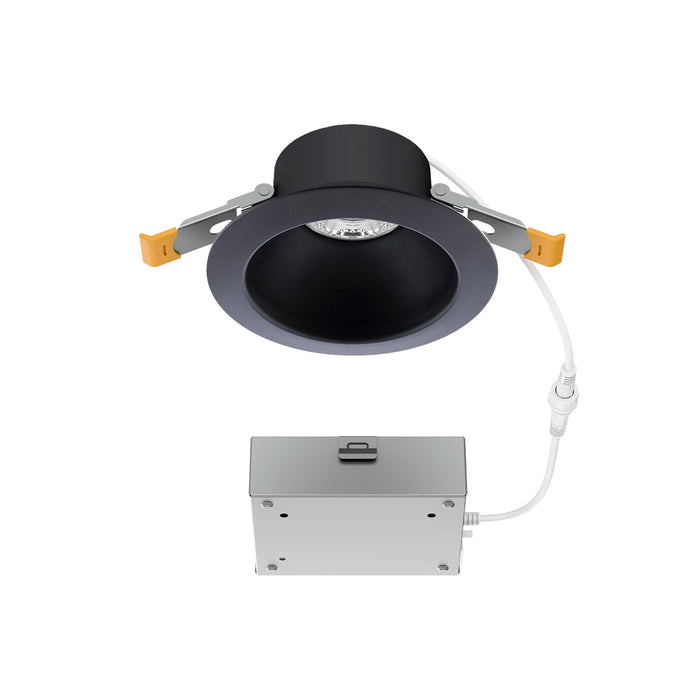 WAC Pop-in 4" Rd LED Recessed Light/Remote Driver/Remodel, Blk - R4DRDR2-F9CS-BK