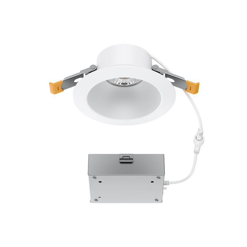 WAC Pop-in 4" Rd LED Recessed Light/Remote Driver/Remodel, Wht - R4DRDR2-F9CS-WT