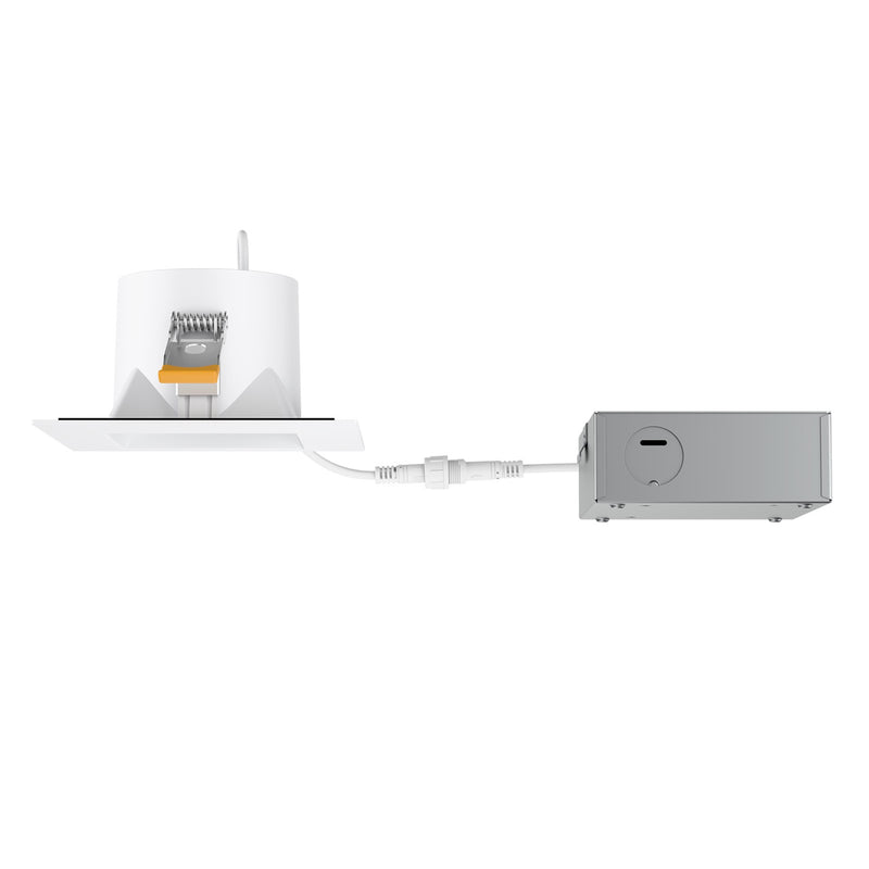 WAC Pop-in 4" Sq LED Recessed Light/Remote Driver/New, White