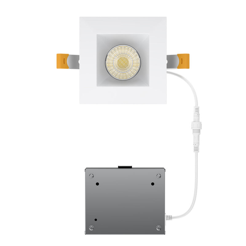 WAC Pop-in 4" Sq LED Recessed Light/Remote Driver/New, White