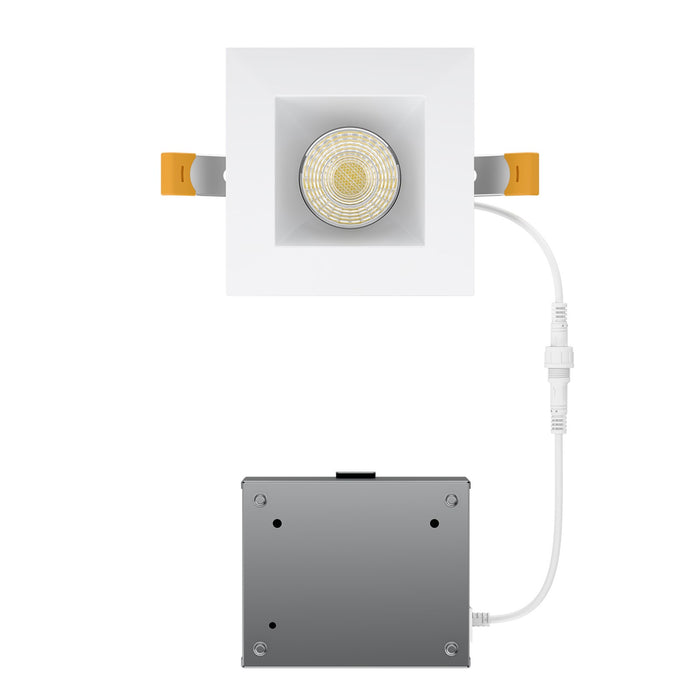 WAC Pop-in 4" Sq LED Recessed Light/Remote Driver/New, White