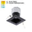 WAC Pop-in 1Lt 4" LED Square Remodel Recessed Kit, Black/Frost - R4DSDR-F9CS-BK