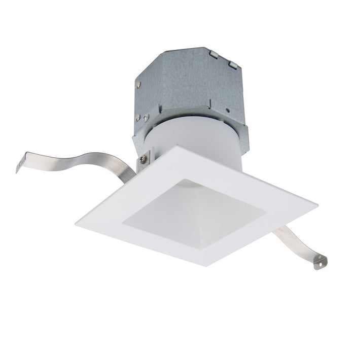 WAC Pop-in 1Lt 4" LED Square Remodel Recessed Kit, WH/Frost