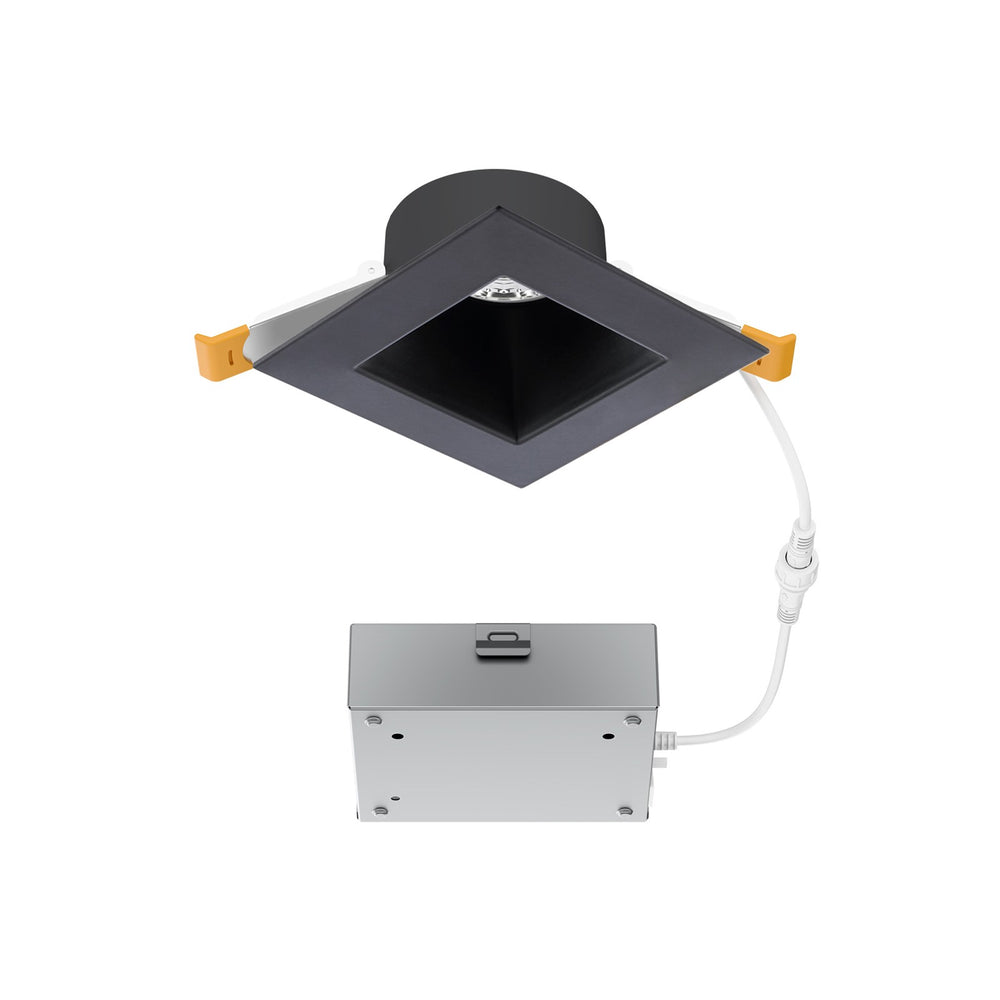 WAC Pop-in 4" Sq LED Recessed Light/Remote Driver/Remodel, Blk - R4DSDR2-F9CS-BK