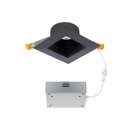 WAC Pop-in 4" Sq LED Recessed Light/Remote Driver/Remodel, Blk - R4DSDR2-F9CS-BK