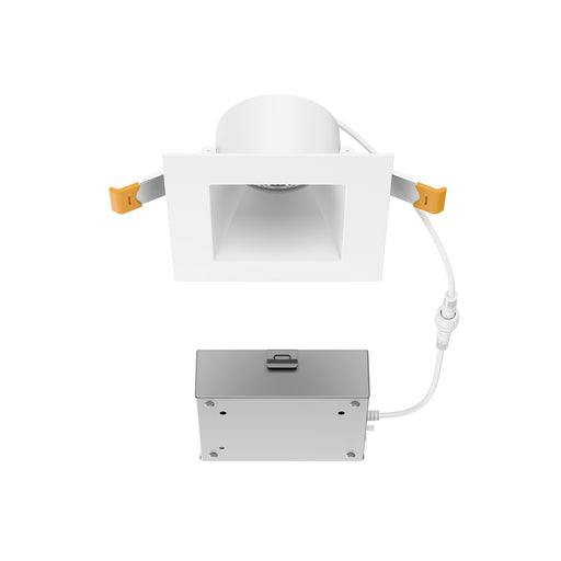 WAC Pop-in 4" Sq LED Recessed Light/Remote Driver/Remodel, Wht - R4DSDR2-F9CS-WT