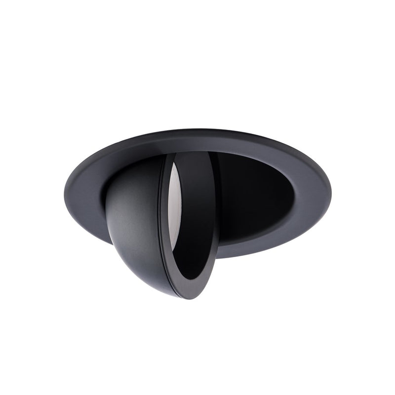 WAC Lotos R 1Lt 4" LED 5-CCT Round Recessed Kit, Black/Frosted