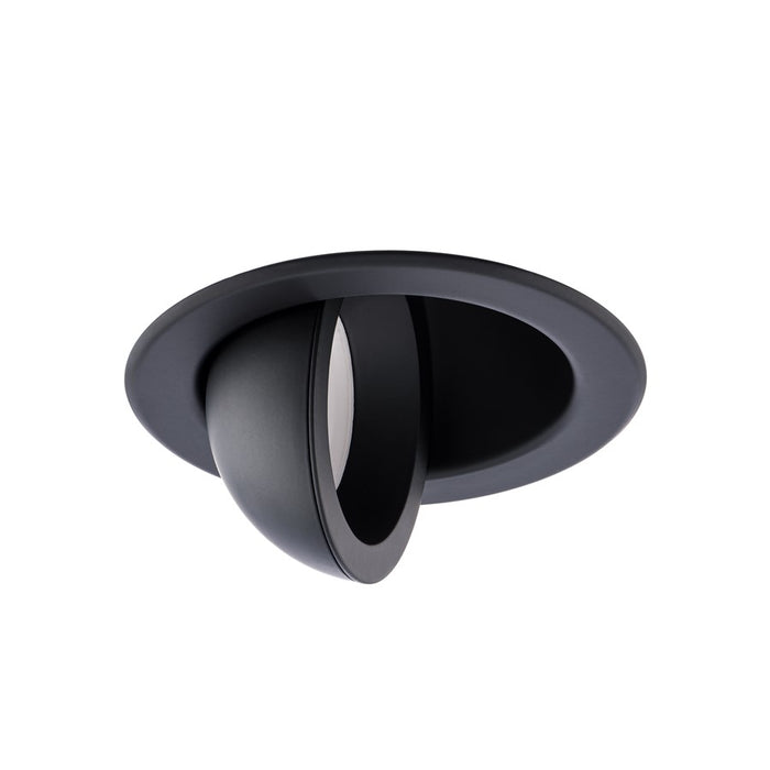 WAC Lotos R 1Lt 4" LED 5-CCT Round Recessed Kit, Black/Frosted
