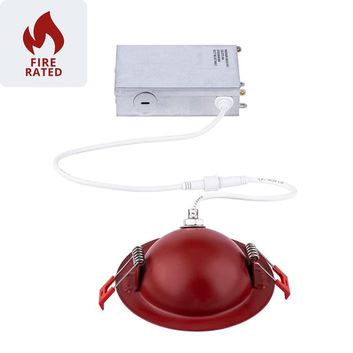 WAC Lotos R 1Lt 4" LED Round Recessed Kit/Fire, White/Frosted