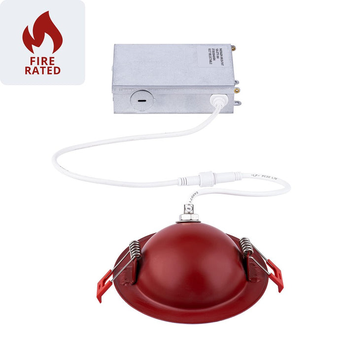 WAC Lotos R 1Lt 4" LED Round Recessed Kit/Fire, White/Frosted