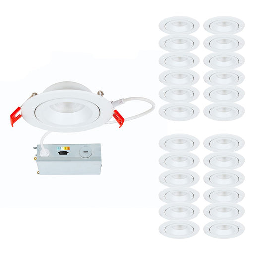 WAC Lotos 4" 5-CCT LED Reg Recessed (Pack of 24), White - R4ERA2R-W9CS-WT-24