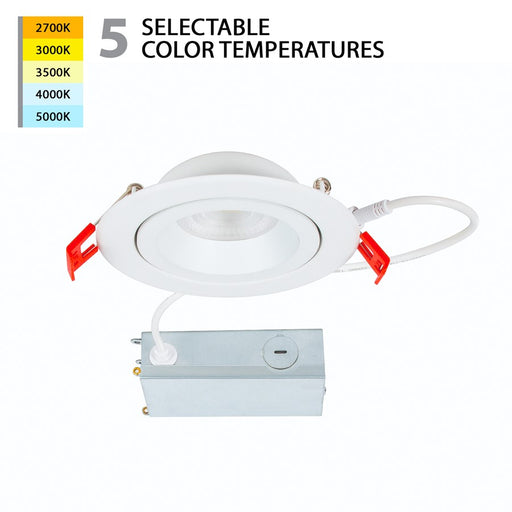 WAC Lotos 4" 5-CCT LED Reg Recessed (Pack of 24), White