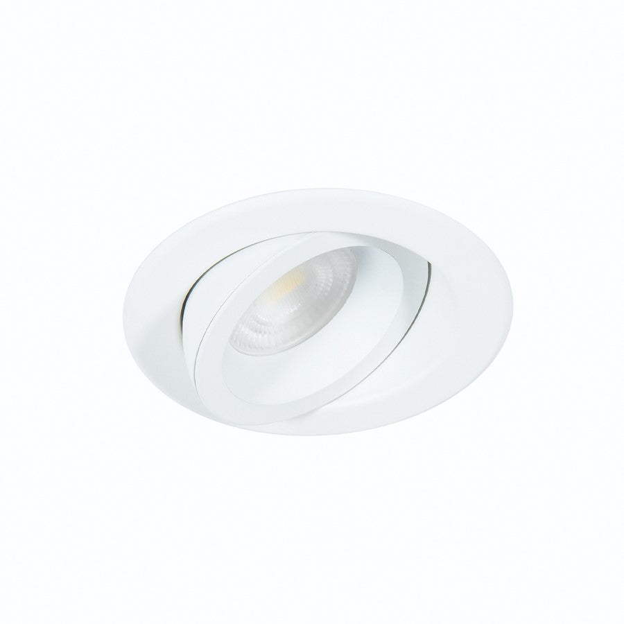 WAC Lotos R 1Lt 4" LED 5-CCT Round Recessed Kit, White/Frosted