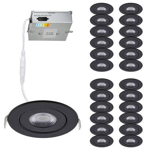 WAC Lighting Lotos 4" 5-CCT LED Recessed (Pack of 24), Black - R4ERAR-W9CS-BK-24